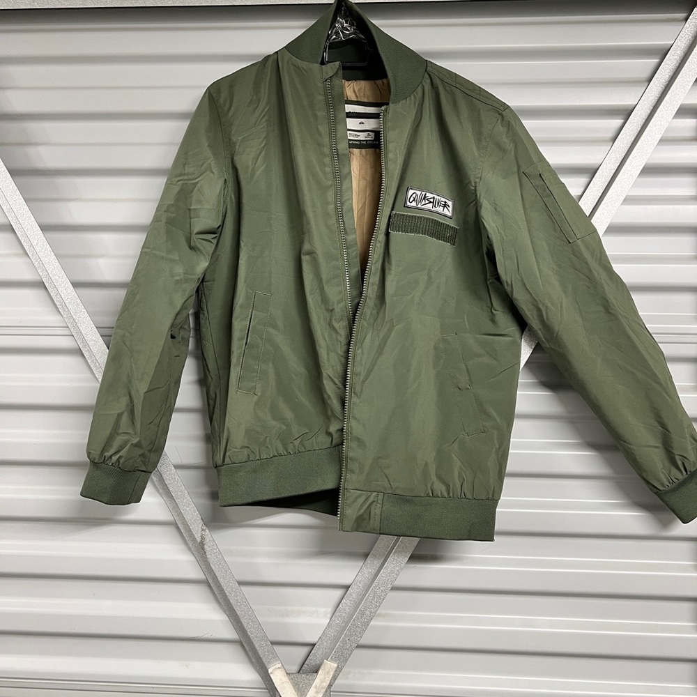 Quicksilver Green Unisex Bomber Jacket